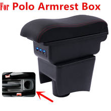 For VW Volkswagen Polo 2011-2018 armrest box central Store content Storage box with cup holder ashtray Car accessories 2024 - buy cheap