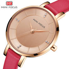 MINIFOCUS Women Watches Top Brand Luxury Fashion Casual Ladies Watch Waterproof Red Leather Strap Reloj Mujer Montre Femme Girls 2024 - buy cheap