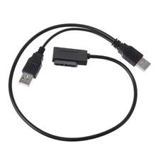 Adaptador de cabo usb duplo 2.0 para 7 + 6 pinos fino sata para notebook notebook notebook 2024 - compre barato