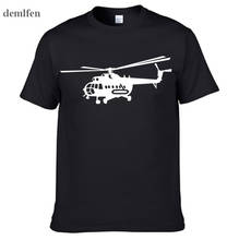 Estilo de verano a estrenar camisetas para hombre novedad MI-8 helicóptero USSR Día de la victoria Camiseta estampada de manga corta camisetas de algodón 2024 - compra barato