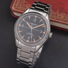 Corgeut 41mm relógio masculino mostrador preto automático de aço mecânico safira cristal luxo marca superior 2024 - compre barato