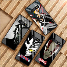 Funda de teléfono de vidrio templado para Samsung Galaxy, carcasa de vidrio templado de Bleach anime Ichigo Kurosaki para Samsung Galaxy S8 S9 S10 S20 PLUS J8 J6 J4 2018 NOTE 8 9 10 2024 - compra barato