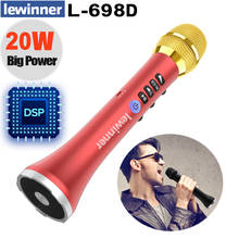 Lewinner-microfone portátil sem fio para karaoke, 20w, bluetooth, alta potência, para canções e reuniões 2024 - compre barato