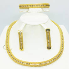 Novo design fashion dubai conjunto de joias de ouro casamento africano conjunto de joias de colar para mulheres joias etíopes 2024 - compre barato