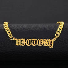 Personalized Custom Name Necklaces for Men Women 5mm Cuban Chain Stainless Steel Jewelry Gold Silver Plated Nameplate Necklace 2024 - buy cheap
