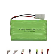 Batería recargable de 2800mah y 9,6 v para coches teledirigidos, para tanques, trenes, pistola Robot Ni-MH, AA, 2400mah, 9,6 v, 1 unidad, para barcos teledirigidos 2024 - compra barato