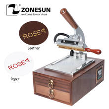 ZONESUN Bags Logo Leather Heat Press Machine  Plastic Wood Paper Card Digital Hot Gold Foil Stamping Machine For Letter Stamp 2024 - buy cheap