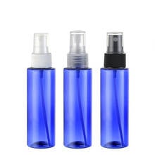 100ml X 50 empty round blue color spray pump plastic bottles 100cc empty cosmetic container 3.4oz toilet water PET bottles spray 2024 - buy cheap