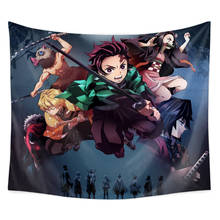 150x130cm 59x51inch Demon Slayer Tapestry Anime Printing Wall Decoration Home Room Decor Blanket Travel Camping Beach Mat 2024 - buy cheap