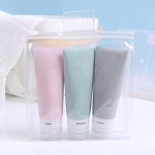 3 pces 38/60/80ml viagem portátil loção de silicone shampoo chuveiro gel cosméticos garrafa vazia recipientes cosméticos 2024 - compre barato