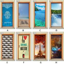 Custom DIY Door Stickers Peel And Stick PVC Waterproof Wallpaper For Doors Wall Sticker Bedroom Home Decor Mural DIY Renovation 2024 - buy cheap