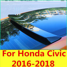 Ala superior fija, ala trasera modificada, accesorios de coche sin perforación para Honda Civic 2016-2018, sedán de décima generación 2024 - compra barato