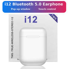 TWS беспроводные наушники i12 Touch наушники Bluetooth 5,0 беспроводные наушники стерео спортивные гарнитуры для iPhone Xiaomi Samsung Phone 2024 - купить недорого