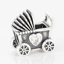 Free Shipping Authentic 925 Sterling Silver Baby Cart Charm Fit Original Bracelet For Women DIY Jewelry Beads 2024 - buy cheap