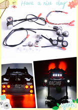 Conjunto de 12 luces LED con soporte y pantalla para QINGLENG rollcage de 1:10 TRAXXAS E-REVO 2024 - compra barato