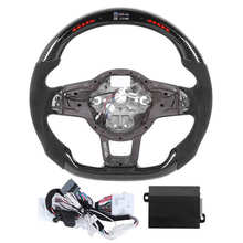 Volante de fibra de carbono con luces LED de cambio, pantalla de carreras, gamuza, para Volkswagen Golf MK7/MK7.5, 2013-2020 2024 - compra barato