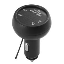 Digital LED Car Cigarette Lighter Voltmeter Thermometer Car Truck USB Charger 12V/24V Temperature Meter Voltmeter 3 in 1/ 2 in 1 2024 - buy cheap