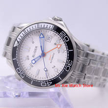 Bliger 41mm Automatic Mechanical Mens Watch Sapphire Crystal Stainless Steel Bracelet Luminous Calendar Clock GMT Watch Male 2022 - buy cheap