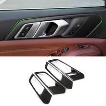 4pcs Carbon Fiber Style ABS Interior Door Handle Trim Two Styles No Heating-With Heating for BMW X5 G05 2019 Model Accessories 2024 - buy cheap