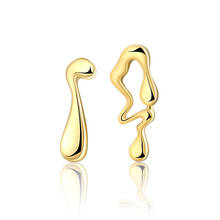asymmetric Earrings 925 Sterling silver White/ Gold Irregular Falling Rain/Music Notes Stud Earrings jEWELRY TLE2182 2024 - buy cheap