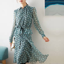 chiffon New silk printed suit skirt long sleeve top skirt two piece set fashion women 2024 - buy cheap