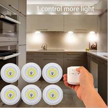 Controle remoto sem fio escurecimento pat luz led toque luz da noite quarto armário de cabeceira decoração gabinete spotlight 2024 - compre barato