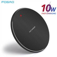 FDGAO Wireless Charger For iPhone 11 XS XR X 8 Airpods Pro Qi 10W Induction Fast Charging Pad for Samsung S20 S10 Xiaomi Mi 10 9 2024 - buy cheap