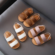 Children's sandals fashion princess sandals Girls' sandals 2021 new children's shoes summer children's woven soft sole sandals 2024 - buy cheap