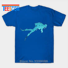 Sea World Scuba Diver T shirt homme Funny Blue Scuba diving t-shirts Scuba dive tee shirt Retrochy dive brand clothing camisetas 2024 - buy cheap