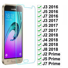 Vidrio templado para Samsung Galaxy J3 J5 J7 2016 2017 J2 J5 J7 Prime, Protector de pantalla para Samsung J2 J4 J6 J8, película protectora 2024 - compra barato