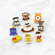 Trendy Cup Brooches For Women&Men High Quality Coffee Machine Thermous Cup Drinking Fountain Teapot Personality Enamel Lapel Pin 2024 - buy cheap
