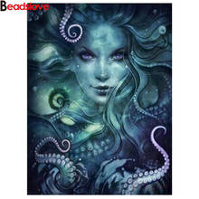 New arrivals diamond painting Octopus woman Full Square Round Drill DIY 5d mosaic painting diamond embroidery wall stickers 2024 - buy cheap