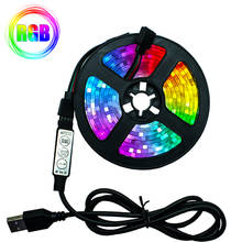 LED Strip Light Flexible Lamp 1M 2M 3M 4M 5M Tape Diode SMD 2835 DC5V Desk Screen TV Background Lighting USB Cable 3 Key Control 2024 - buy cheap