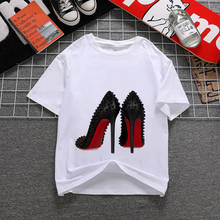 Women'S T-Shirt Casual High-Heel T-Shirt Fashion Printed Short-Sleeved Tops And T-Shirt Graphics T-Shirt Harajuku Female Clothes 2024 - buy cheap