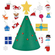 Детская войлочная Рождественская елка «сделай сам», Рождественское украшение для дома, новый год 2021, подарок, Санта-Клаус, олень, конфеты, рождественские украшения 2024 - купить недорого