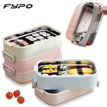 Thermal lunch box Stainless steel portable Bento box Food container with compartments Leakproof Microwavable BPA free Lunch Box 2024 - buy cheap