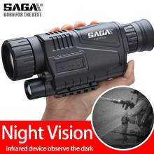 SAGA-Monocular Digital de visión nocturna por infrarrojos, visor con 5 zoom, cámara nocturna para caza, acampada, telescopio cazador al aire libre 2024 - compra barato