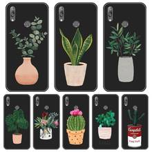 Soft Case For Huawei Y7 Y6 Y5 2019 Case Ultra thin Potted Flower Silicone Phone Cases For Huawei Y6 Y7 Y9 Pro Prime 2019 Cover 2024 - buy cheap