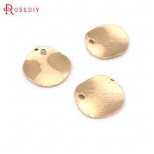 (F381)20 pieces 12mm thickness 0.5mm 24K Gold Color Brass Striped Wave Round Disk Charms High Quality  Findings Accessories 2024 - buy cheap