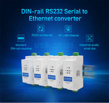 USR-DR301 DIN-rail RS232 Serial to Ethernet Converter Tiny Size RS232 Ethernet Serial Device Server supports Websocket 2024 - buy cheap