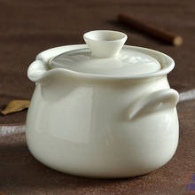 High quality Ceramic Lid Bowl White Porcelain Gaiwan Ceramic Teapot Master Cup  Kung Fu Tea Set Tea Pot Tureen Business Gift 2024 - buy cheap