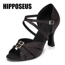 Hipposeus Girls Latin Dance-Shoes for Woman Ladies Ballroom Modern Tango Dancing Shoes High Heels Performance Shoe Salsa Sandals 2024 - buy cheap