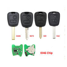2 Button Remote Key 433Mhz ID46 PCF7961 Chip for Peugeot 106 206 306 407 for Citroen C1 C2 C3 C4 Saxo Picasso Xsara 2024 - buy cheap