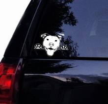 Черный/серебряный американский питбулл Булл собака виниловая наклейка автомобильный Декор водонепроницаемый милый бампер наклейка S679 2024 - купить недорого