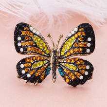 FARLENA Jewelry Multicolor Rhinestone Butterfly Brooches Pin Gold Women Dress Wedding Bridal Brooch Pin 2024 - buy cheap