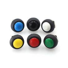 6 peças mini 12mm à prova d' água botão momentâneo liga/desliga interruptor redondo drive