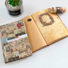 A5 estilo europeu retrô colorido página diário, caderno de personalidade criativa, ilustração, diário em papel kraft, planejador de viagem e notebook 2024 - compre barato