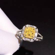 H815 Yellow Diamond Ring 0.8ct 18K Gold Natural Yellow Diamond Wedding Engagement Female Rings for Women Fine Diamonds Ring 2024 - buy cheap