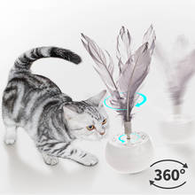 Electric 360° Rotation Feather Toys For Cat Fidget Toys  Automatic Interactive Funny Game Tumbler Cat Toys Dog Toys Pet Toys Cat 2024 - buy cheap