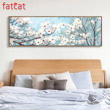 FATCAT Abstract watercolor white flower large 5D Diy Daimond Painting Full Square Round Drill Rhinestone Embroidery Sale AE1886 2024 - buy cheap